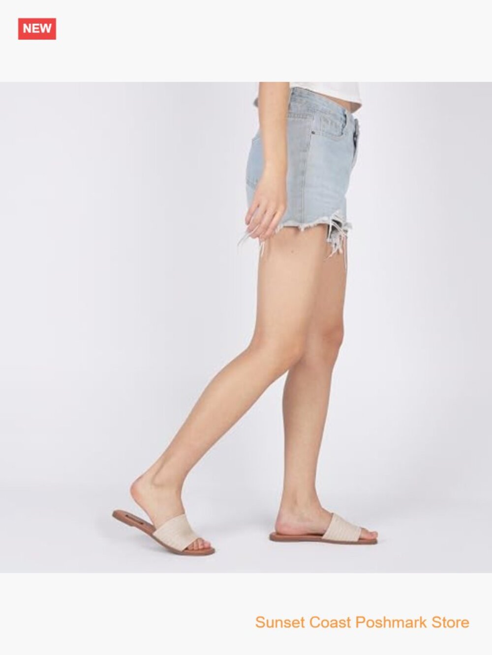 Natural Raffia Slide Sandals Flat Open Toe Comfort Beach Casual - Picture 2 of 7